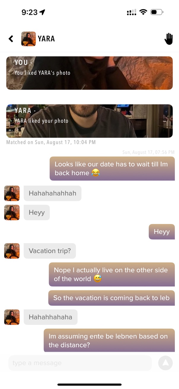 Our first conversation